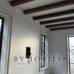 Natural wood beams adding architectural detail to the ceiling